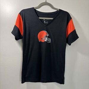 Cleveland Browns women's Nike Shirt Size Small Short Sleeve V Neck EUC